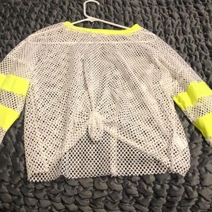 Long sleeve mesh top